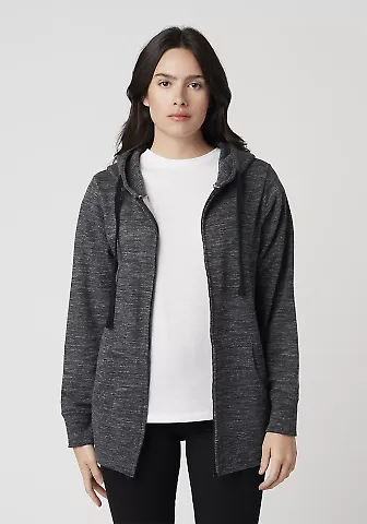 Cotton Heritage W2380 Women's French Terry Full-Zi Marled Ash front view
