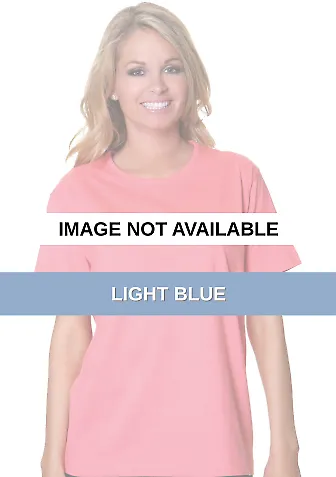 Cotton Heritage L7410 Scoop-Neck T-Shirt Light Blue front view