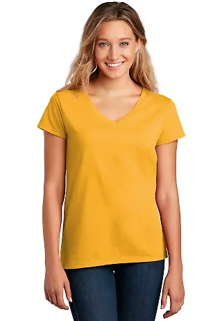 District Clothing DT8001 District    Women¿s Re-T Maize Yellow front view