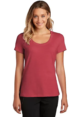 District Clothing DT7501 District    Womens Flex S Hthrd Red front view