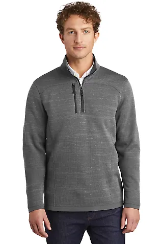Eddie Bauer EB254     Sweater Fleece 1/4-Zip Dark Grey Hthr front view