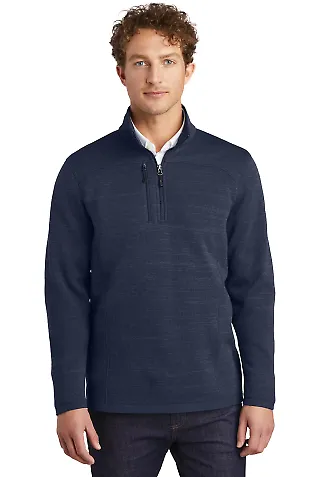 Eddie Bauer EB254     Sweater Fleece 1/4-Zip River Blue Hth front view