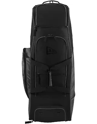 New Era NEB701     Shutout Wheeled Bat Bag Graphite/Black front view