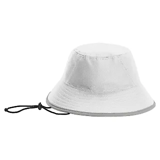 New Era NE800 Hex Era Bucket Hat White/Rains Gy front view