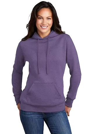 Port & Company LPC78H     Ladies Core Fleece Pullo Heather Purple front view