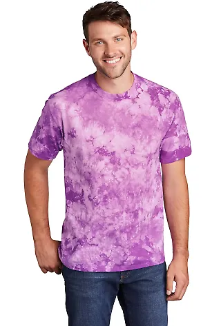 Port & Company PC145     Crystal Tie-Dye Tee Purple front view