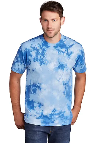 Port & Company PC145     Crystal Tie-Dye Tee Sky Blue front view