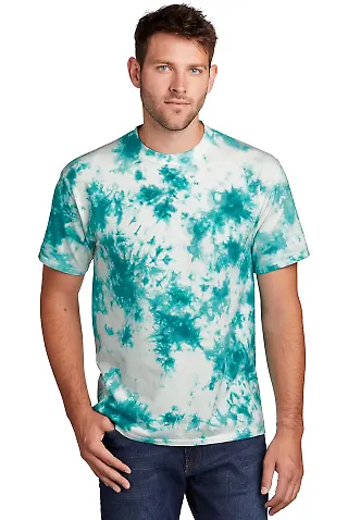 Port & Company PC145     Crystal Tie-Dye Tee Teal front view