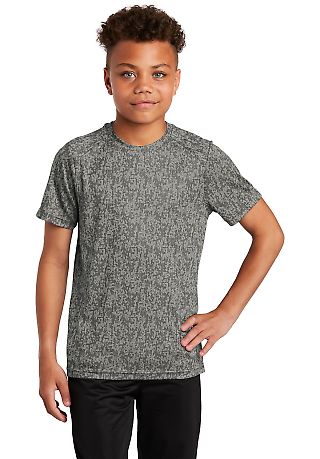 Sport Tek YST460 Sport-Tek    Youth Digi Camo Tee in Grey concrete front view