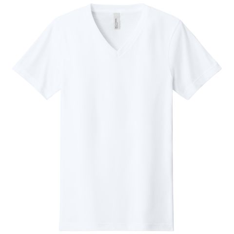 BELLA+CANVAS 3005CVC Cotton V Neck T Shirts in Solid white blend