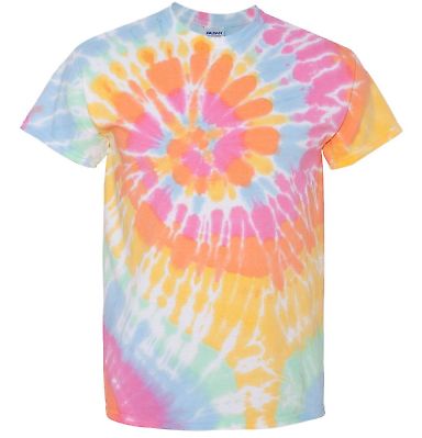Dynomite 200MS Multi-Color Spiral Short Sleeve T-S in Aerial spiral front view
