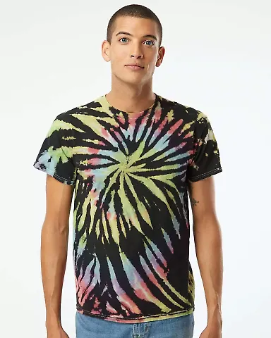 Dynomite 200MS Multi-Color Spiral Short Sleeve T-S in Aurora front view