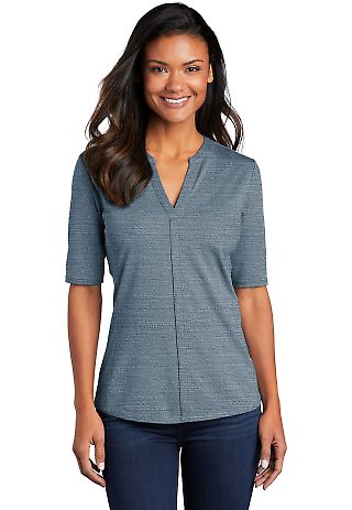 Port Authority Clothing LK583 Port Authority La in Reg bl/gsty gy front view