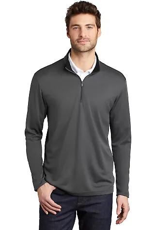 Port Authority Clothing K584 Port Authority    Sil Steel Grey/Blk front view