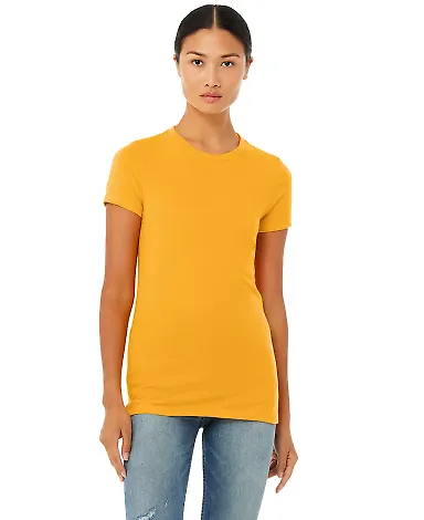 BELLA 6004 Womens Favorite T-Shirt in Gold front view