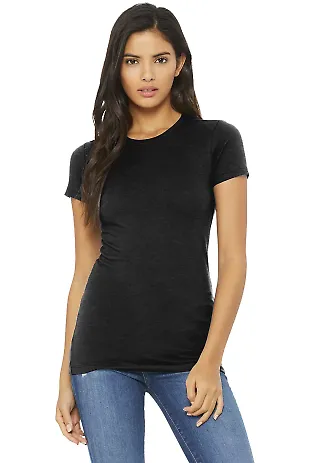 BELLA 6004 Womens Favorite T-Shirt in Black heather front view