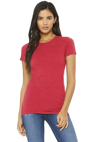 BELLA 6004 Womens Favorite T-Shirt in Heather red front view