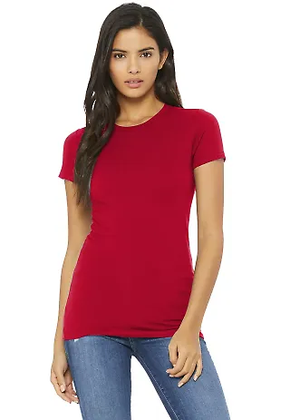 BELLA 6004 Womens Favorite T-Shirt in Red front view