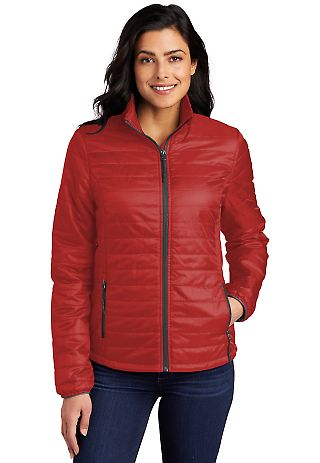 Port Authority Clothing L850 Port Authority Ladi in Fire red/graph front view