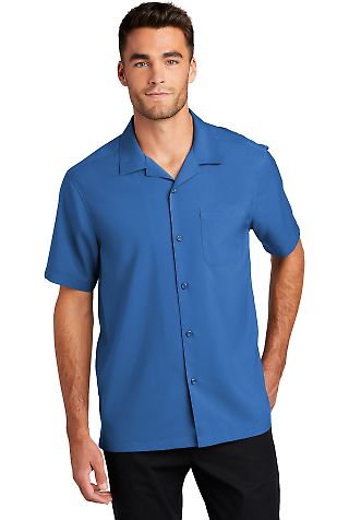 Port Authority Clothing W400 Button Up Shirt in True blue front view