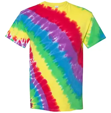 Tilt Tie Dye T-Shirt in Classic rainbow front view