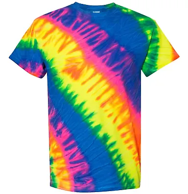 Tilt Tie Dye T-Shirt in Flo rainbow front view