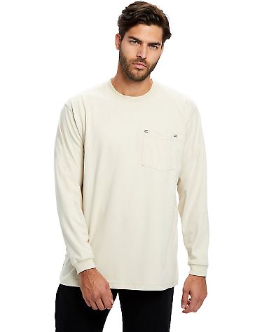 US Blanks 5544US Men's Flame Resistant Long Sleeve in Sand front view