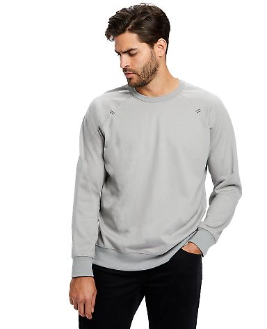 Unisex Flame Resistant Long Sleeve Raglan T-Shirt in Silver front view
