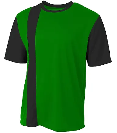 A4 Apparel NB3016 Youth Legend Soccer Jersey KELLY/ BLACK front view