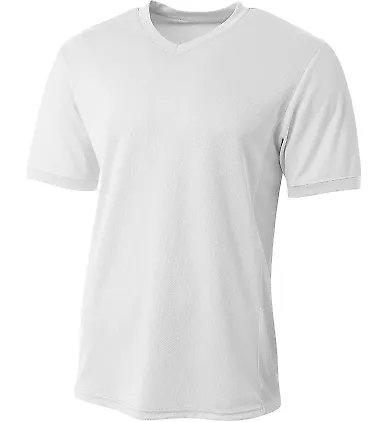 A4 Apparel NB3017 Youth Premier Soccer Jersey WHITE front view