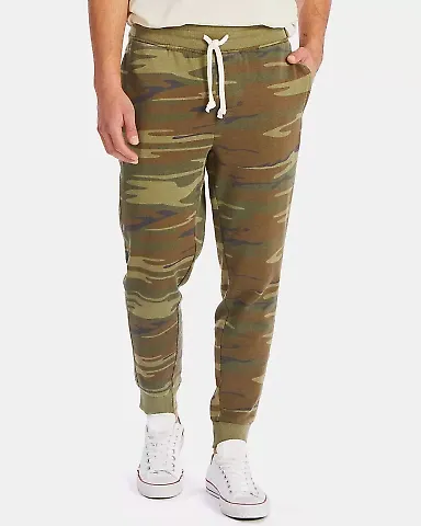 Alternative Apparel 8625 Campus Burnout French Ter CAMO front view
