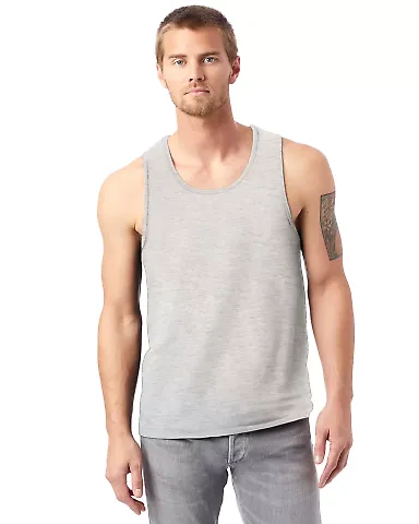 Alternative Apparel 1091 Cotton Jersey Go-To Tank LT GREY HEATHER front view