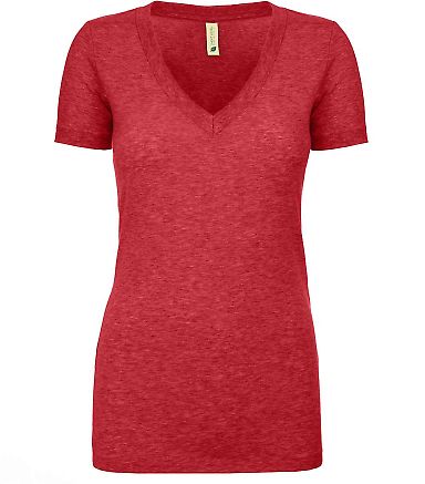 Next Level Apparel 4240 Women's Eco Performance V in Heather red front view