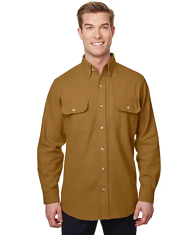 Backpacker BP7090T Men's Tall Solid Chamois Shirt BROWN front view
