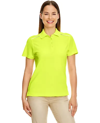Core 365 78181R Ladies' Radiant Performance Piqué SAFETY YELLOW front view