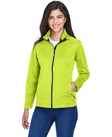 Core 365 CE708W Ladies' Techno Lite Three-Layer Kn SAFETY YELLOW front view