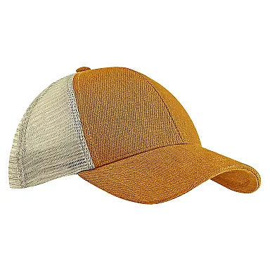 econscious EC7093 Unisex Hemp Eco Trucker Recycled in Old gold/ oyster front view