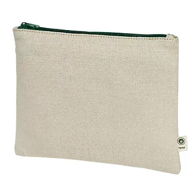econscious EC8402 Hemp Pouch  NATURAL/ KELLY front view