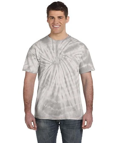 Tie-Dye CD101 Adult 5.4 oz. 100% Cotton Spider T-S in Spider silver front view