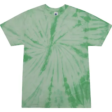 Tie-Dye CD101Y Youth 5.4 oz. 100% Cotton Spider T- SPIDER MINT front view