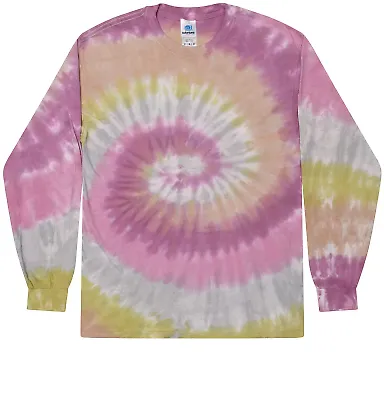 Tie-Dye CD2000 Adult 5.4 oz. 100% Cotton Long-Slee in Desert rose front view