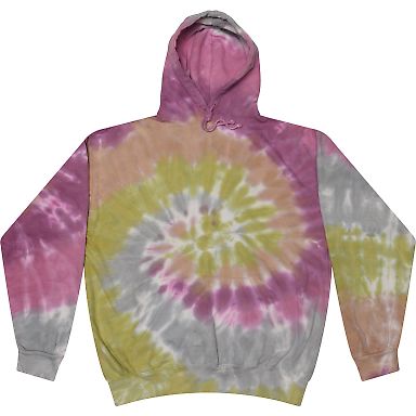 Tie-Dye CD877Y Youth 8.5 oz Pullover Hooded Sweats in Desert rose front view