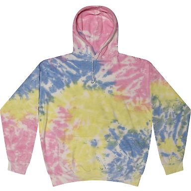 Tie-Dye CD877Y Youth 8.5 oz Pullover Hooded Sweats in Sherbet front view