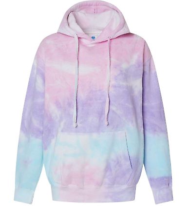 Tie-Dye CD877Y Youth 8.5 oz Pullover Hooded Sweats in Cotton candy front view