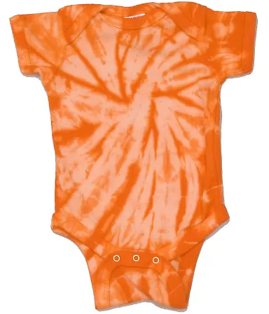 Tie-Dye CD5100 Infant Creeper in Spiral orange front view
