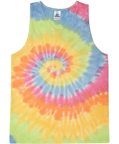Tie-Dye CD3500 Adult 5.4 oz. 100% Cotton Tank Top in Eternity front view