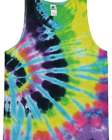 Tie-Dye CD3500 Adult 5.4 oz. 100% Cotton Tank Top in Flashback front view