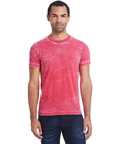 Tie-Dye 1350 Adult Acid Wash T-Shirt in Ruby front view