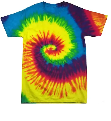 Tie-Dye CD1160 Toddler T-Shirt in Reactive rainbow front view