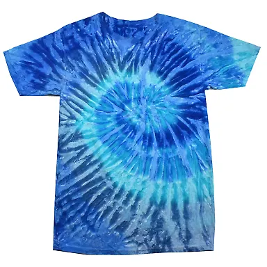 Tie-Dye CD1160 Toddler T-Shirt in Blue jerry front view